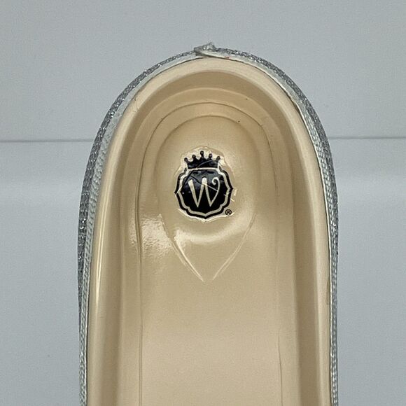 Silver Stiletto Wine Bottle Holder High Heel Shoe Bar Accessory Caddy Sparkle - Picture 2 of 9